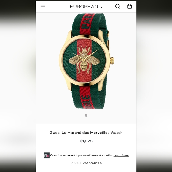 Le Marché des Merveilles Gucci watch - Picture 2 of 9